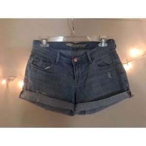 old navy denim jean boyfriend shorts